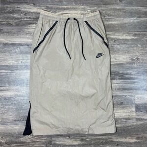 NWT Nike Nylon Tech Utility Skirt Khaki Mesh Side Zip Athleisure Streetwear XS
